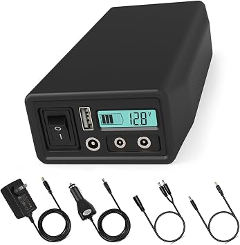 Talentcell 76.8Wh Portable Power Bank, 12.8V 6Ah Multi Voltage Power Supply, DC 12V/9V/6V & 5V USB Output for LED Strip, CCTV Camera, Cell Phone