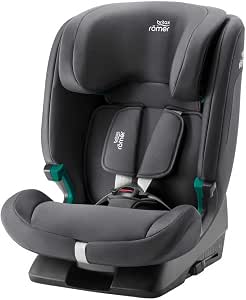 BRITAX RÖMER EVOLVAFIX Car Seat with ISOFIX, for children from 76 to 150 cm (i-Size), from 15 months to 12 years, Midnight Grey