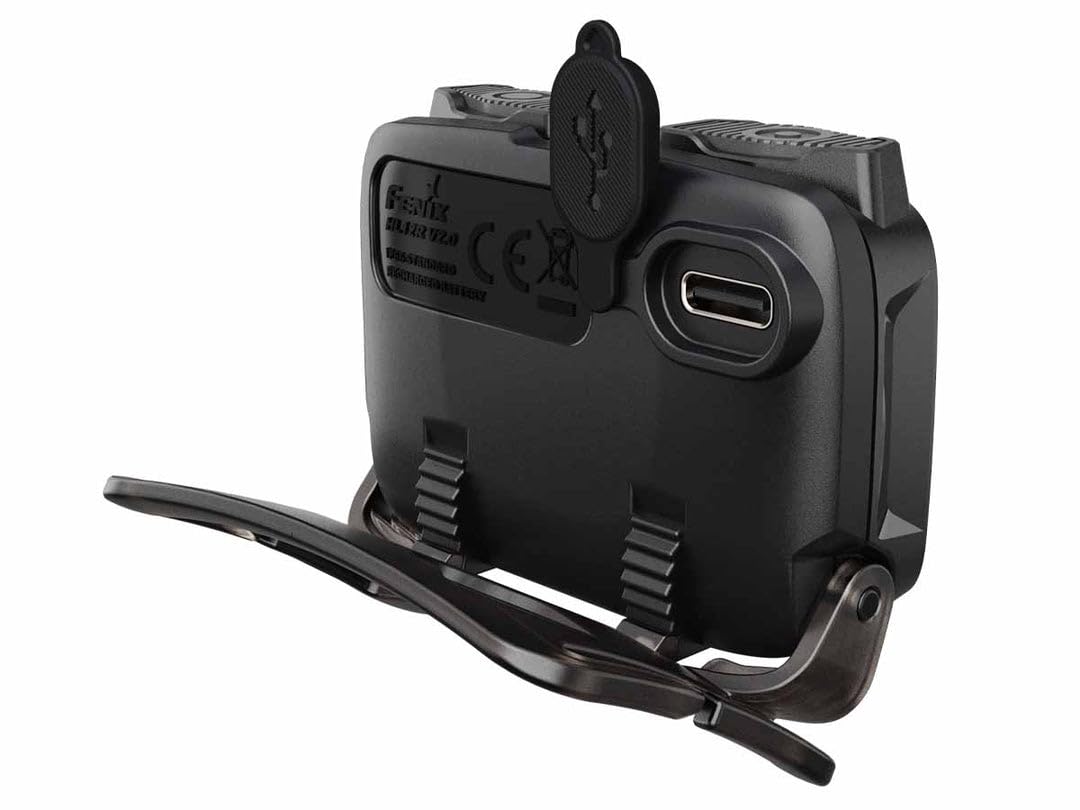 Fenix HL12R V2.0 Grau Wiederaufladbare Outdoor Stirnlampe | 500 Lumen | 125 m | 112 Stunden Max | 500 Lumen weißer Strahler mit sekundärem 1 Lumen Rotstrahl | IP66