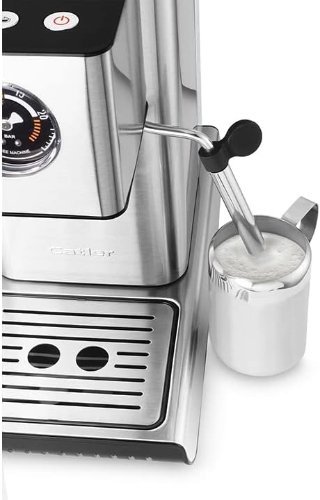 Catler Macchina Expresso, Cappuccino e Latte, Pompa Italiana 20 Bar e Montalatte - Macchina Caffè Expresso, Thermoblock, con Ugello Vapore brevettato, Barista Express ES300 Catler Macchina Expresso, Cappuccino e Latte, Pompa Italiana 20 Bar e Montalatte - Macchina Caffè Expresso, Thermoblock, con Ugello Vapore brevettato, Barista Express ES300