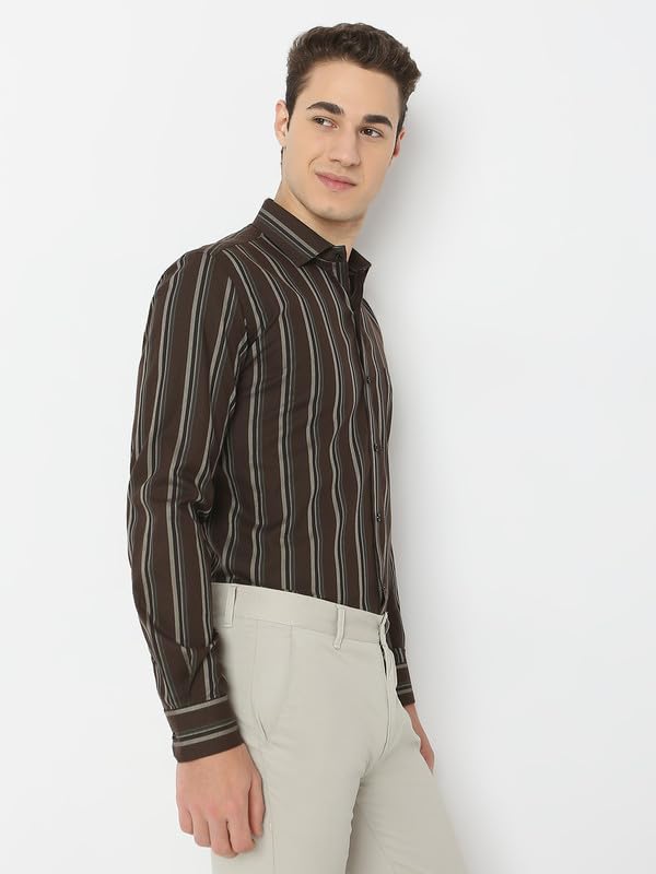 Image of Men's Striped Cotton Formal Shirt