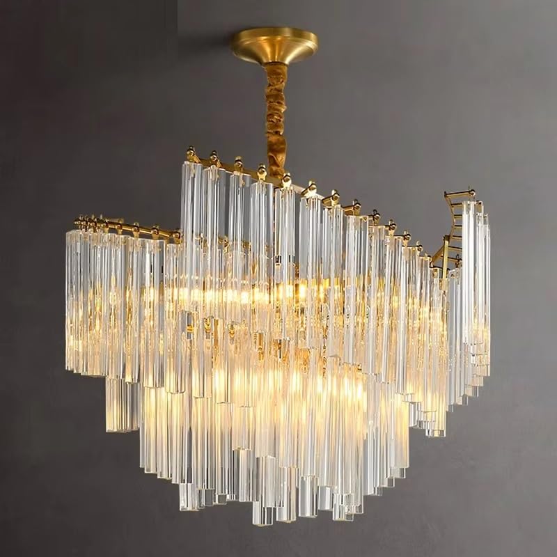 LXMQEF Soggiorno Lampadario di Lusso con Luce di Cristallo Lampada da Pranzo Semplice e Moderna per Camera da Letto Villa Illuminazione Domestica ﻿,Isola