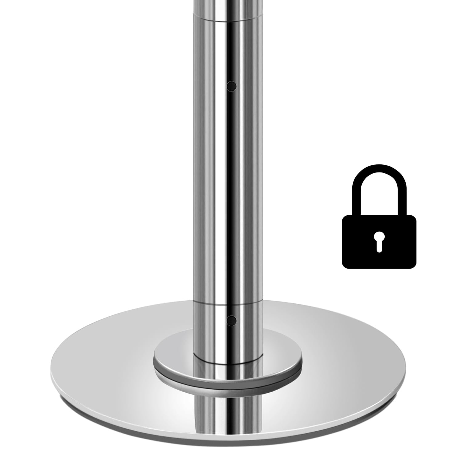 Abician Barre de Pôle Dance Professionnelle 45 mm Hauteur Réglable 225 cm à 274,5 cm Statique et Rotation Chargeable jusqu'à 200 kg