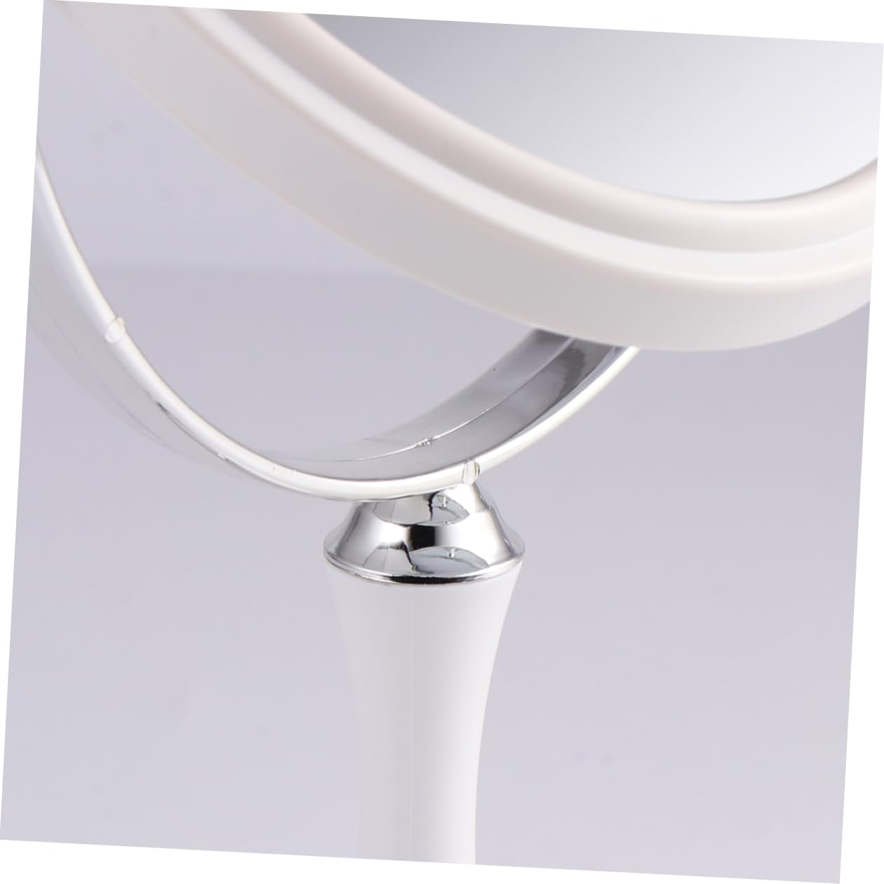 Miroir De Table Double Face Rond - 6x14cm, Argenté, Grossissement 2x, Pour Maquillage Et Soins - 2