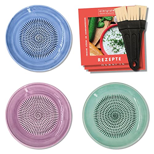 evergrate Keramikreibe 3er Verschenkset - Blaubeere, Brombeere, Mint mit...