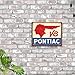 Desperate Enterprises Pontiac V8 Tin Sign - Nostalgic Vintage Metal Wall Décor - Made in USA