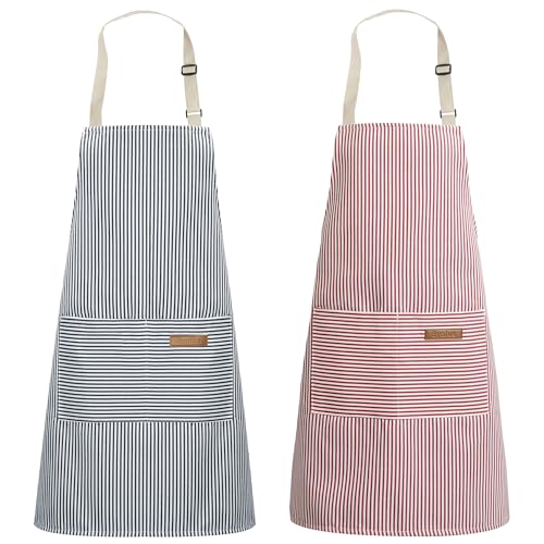 Image of Syntus Apron for Men Women, Adjustable Cooking Kitchen Chef Aprons with 2 Pockets