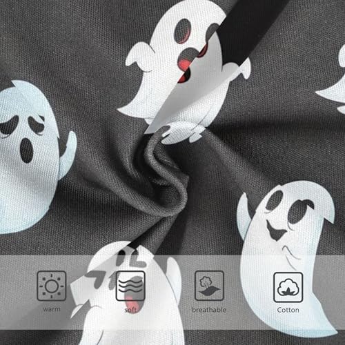 Cartoon Cute White Ghosts Black Panties for Girl Toddler Girls Underwear Cotton Print Briefs Girls Undies 2t3