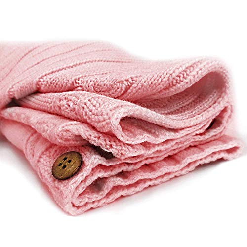 Image of XMWEALTHY Newborn Baby Wrap Swaddle Blanket Knit Wrap Blanket Bag Receiving Blankets Stroller Wrap for Baby Light Pink 0-6 Month