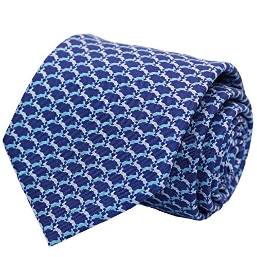 WITZROYS Gravatas masculinas 100% seda feitas à mão com estampas de animais + caixa de presente.., Coelhinhos - Branco prateado e azul celeste em azul ácido, Regular Length - 59'