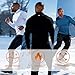 RGJU Mens Thermal Shirts Long Sleeve, Athletic Mock Neck Outdoor Midweight Top Slim Fit Moisture Wicking Warm Undershirt(White,L)