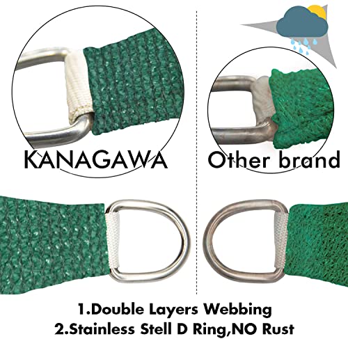 Image of KANAGAWA 10'X10' Sun Shade Sail Dark Green Curved Square Customizable