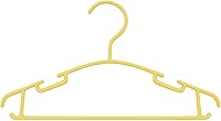 Vista 2 de Perchas para niños, perchas de plástico para niños, perchas para guardería de niños (amarillo, 60)