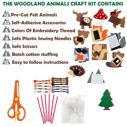 Kit de bricolage animaux en feutre pour coudre sans écran