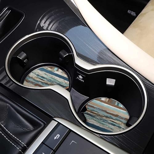 Portavasos de Carro de Madera con Diseño a Rayas, 2 Piezas miniatura 7