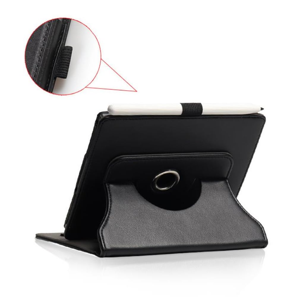 INSOLKIDON Compatibile con BIGME B751C 7-INCH Tablet Custodia protettiva in pelle Cover con Funzione di Supporto, Auto Svegliati/Sonno,Cover Protezione in PU Pelle (Black