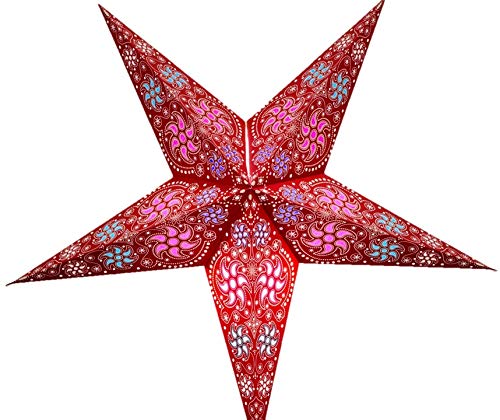 Chakra Paper Star Lantern (Red)