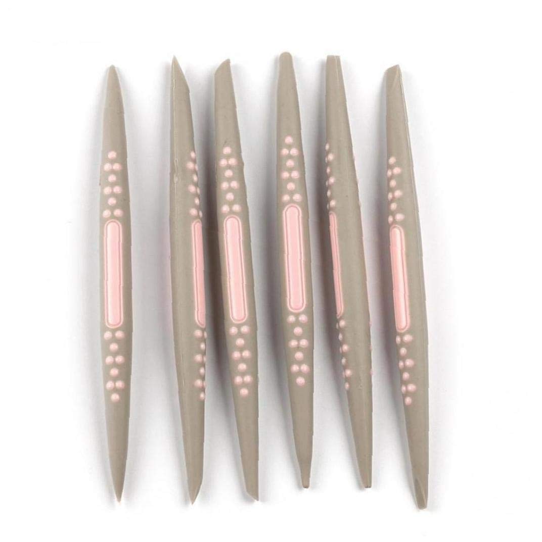 Pinicecore 6Pcs Cake Modelling Tools Plastic Silicone Fondant Decorating Carving Pens Pottery Clay Shaping Bakeware Decorating Tools