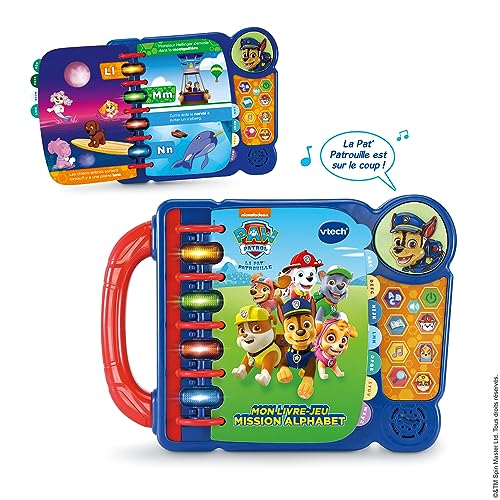 VTech Pat' Patrouille Mon Livre Jeu Mission Alphabet Jeux Éducatifs Livre Sonore et Musical Jouet Paw Patrol Cadeau Enfant de à Contenu en Français - vue 3