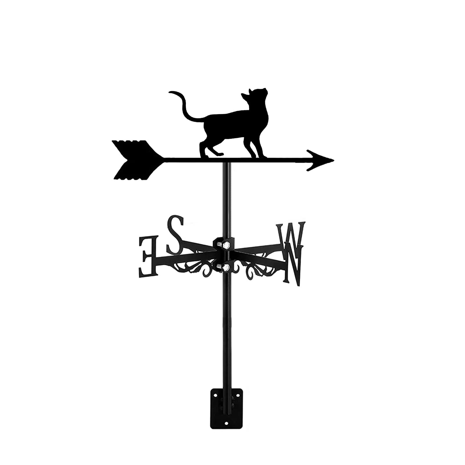 Girouette chaton 3D extérieur pour animer le toit et le jardin