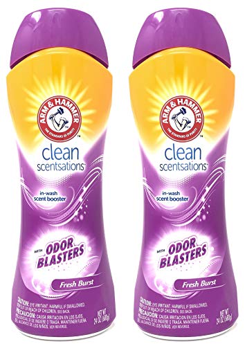Arm & Hammer Clean Scentsations Odor Blasters in-Wash Scent Booster, Fresh Burst, 24 Ounces (Pack of 2)