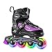 Hiboy Patines en línea Ajustables con Todas Las Ruedas iluminadas, Patines para Exteriores e Interiores, para niños, niñas y Principiantes