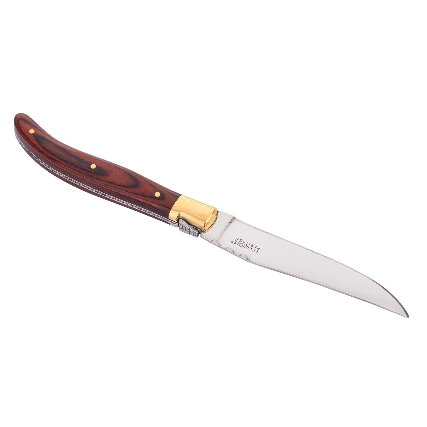 Set di coltelli da bistecca Laguiole Heritage - set da 6 pezzi - coltelli da bistecca con manico in legno pregiato Pekka - acciaio inossidabile - set di coltelli di alta qualità in confezione regalo