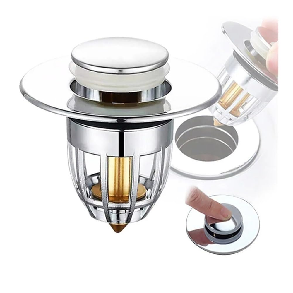 Tappo per lavabo da bagno, filtro di scarico per vasca da bagno, filtro per capelli (5 pezzi)