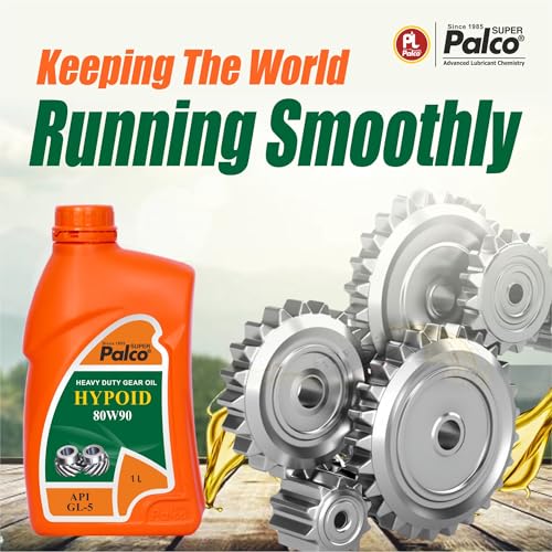 Image of PALCO Hypoid 80W90 Heavy Duty Gear Oil 1 Litre (Pack of 1), API GL-5 Gear Oil for Car and Commercial Vehicles, Manual Gearbox & Axles, High Load Protection & Smooth Shifting