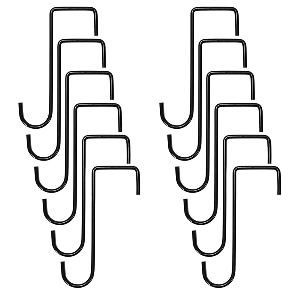 CTRLZS 12PCS Plant Hooks Hangers Garden over Fence Hooks for Hanging Baskets, Wall Hanging Fence Hooks for Lights