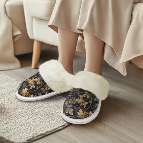 Women and Mens House Slippers Comfy Non-slip House Shoes Indoor Memory Foam Fluffy Shoes3