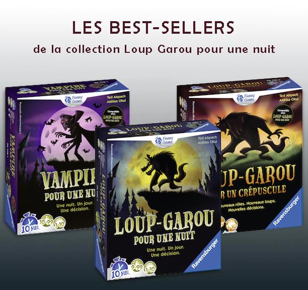 Ravensburger – Loup-Garou Pour Une Nuit – Jeu D’ambiance Bluff 3 à 10 Joueurs – Dès 9 Ans – Appli Gratuite Incluse