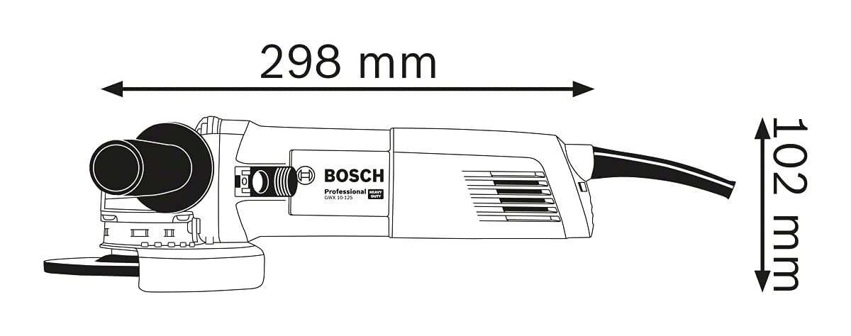 Bosch Professional GWX 10-125 - Amoladora angular (1000 W, X-LOCK, 11000 rpm, Ø disco 125 mm, en caja)