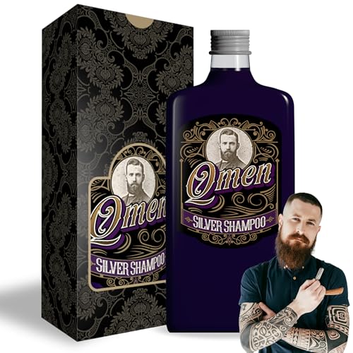 Silver Shampoo Qmen 500ML – Champú Matizador para Canas, Cabello Blanco, Rubio, Gris o Decolorado, Neutraliza Tonos Amarillentos, Potencia los Reflejos Plateados y Fríos, Cuidado sin Sulfatos