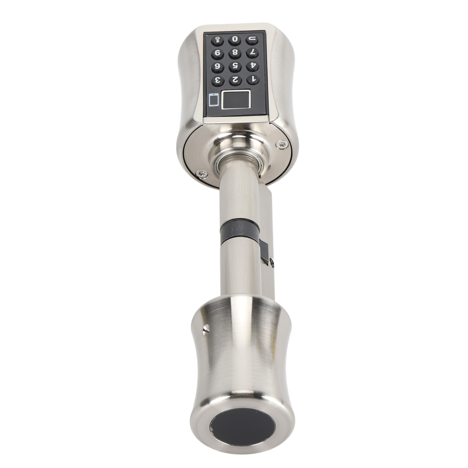 Pongnas Cerradura de Teclado Inteligente Biométrica con Huella Dactilar, Aleación de Aluminio, Fácil Reemplazo, Registro de Desbloqueo de Contraseña Antipío para Puertas de Madera y