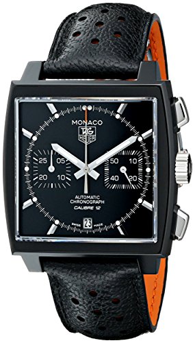 TAG Heuer Men's CAW211M.FC6324 Monaco Analog Display Swiss Automatic Black Watch