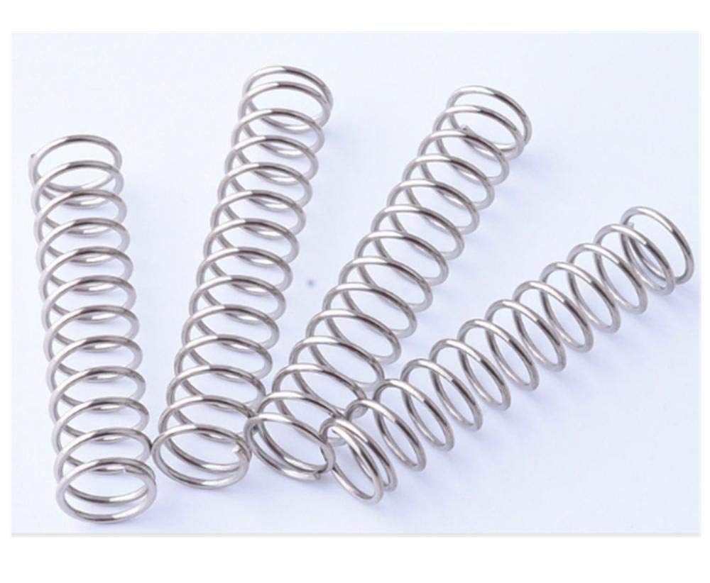 10 Molle A Compressione In Acciaio Inox 304 - OD 9mm, Filo 1mm, Lunghezza 40mm, Carico 31.4N - Sourcingmap - 2