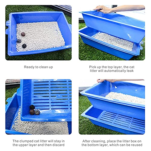 Caja de Arena para Gatos con 3 Bandejas Tamizadoras Fácil Limpieza miniatura 4