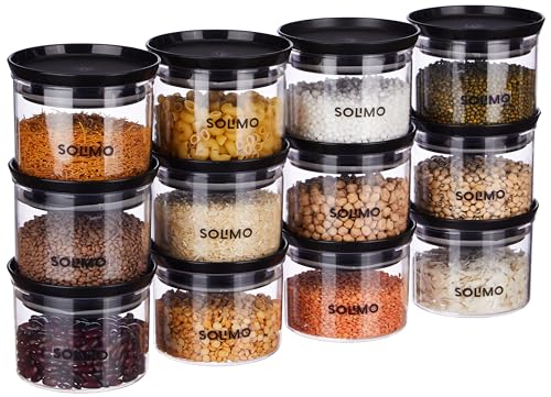 Plastic Storage Jar and Container Set I Air Tight & BPA Free Containers for Kitchen Storage Set I Grocery Kitchen Container Set I Multipurpose Jar, 50