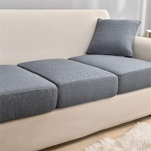 Fundas para cojines de sofá impermeables elásticas en color gris 6