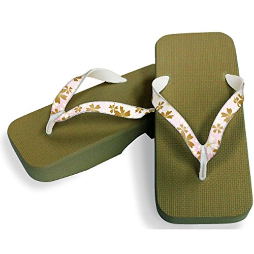 [One Step] [Hajime] Geta Geta Clogs, Soft and Water Resistant, Made of Sponge, 10.6 inches (27 cm), GR/Oozakura x Pink, Large Cherry Blossom x Pink (Daisakura x Pink/27), Daisakura × Pink, 27.0 cm