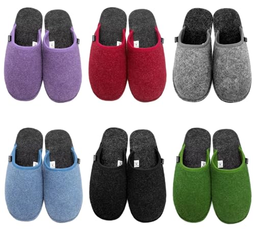 GURGER Gästehausschuhe Set Unisex Waschbar Antirutsch...