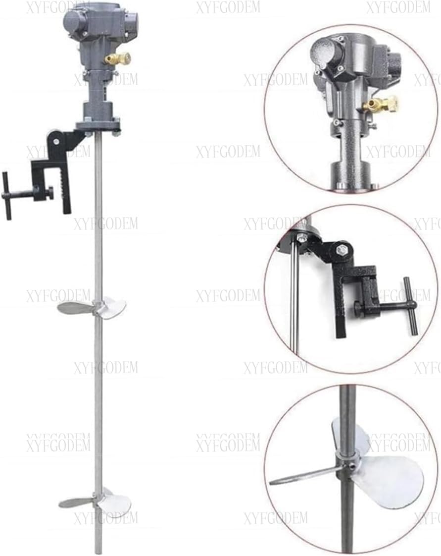 Mezclador de Pintura Neumático Industrial 5 Galones 20L, Agitador Automático Alta Velocidad 0-2600 RPM, Motor Aire 1/4 HP con Protección contra Sobrecarga
