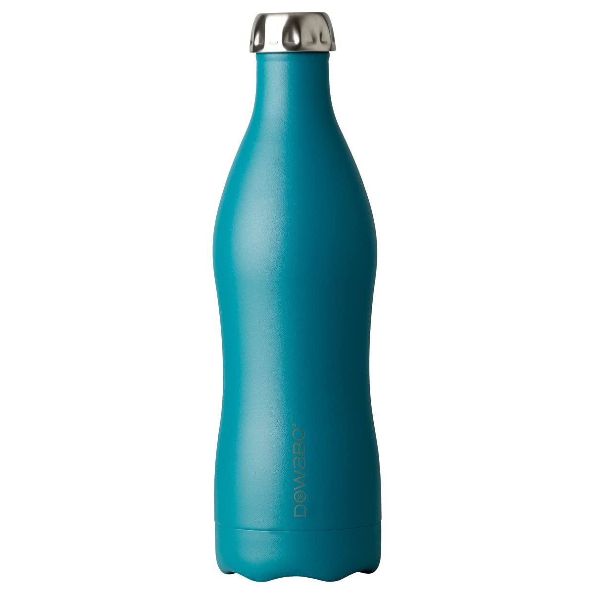 Dowabo Edelstahl Isolierflasche, Petrol 750 ml | Edelstahl Trinkflasche, hält 12 h heiß und 24 h kalt, BPA-frei, kohlensäuredicht, auslaufsicher, inkl. Bottle-Bag