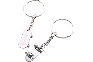 Personalized Engraved Skateboard Keychain for Men, Valentines Day Gift for Him Her,...