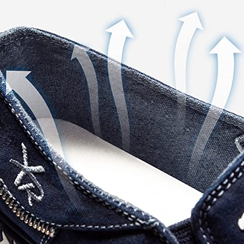 Mens Slip-on Breathable Chinese Old Beijing Traditional Martial Arts Shoes, Lightweight Canvas Martial Rubber Sole Black Kung Fu Shoes, for Martial Art, tai chi, can Also be Used as Home4