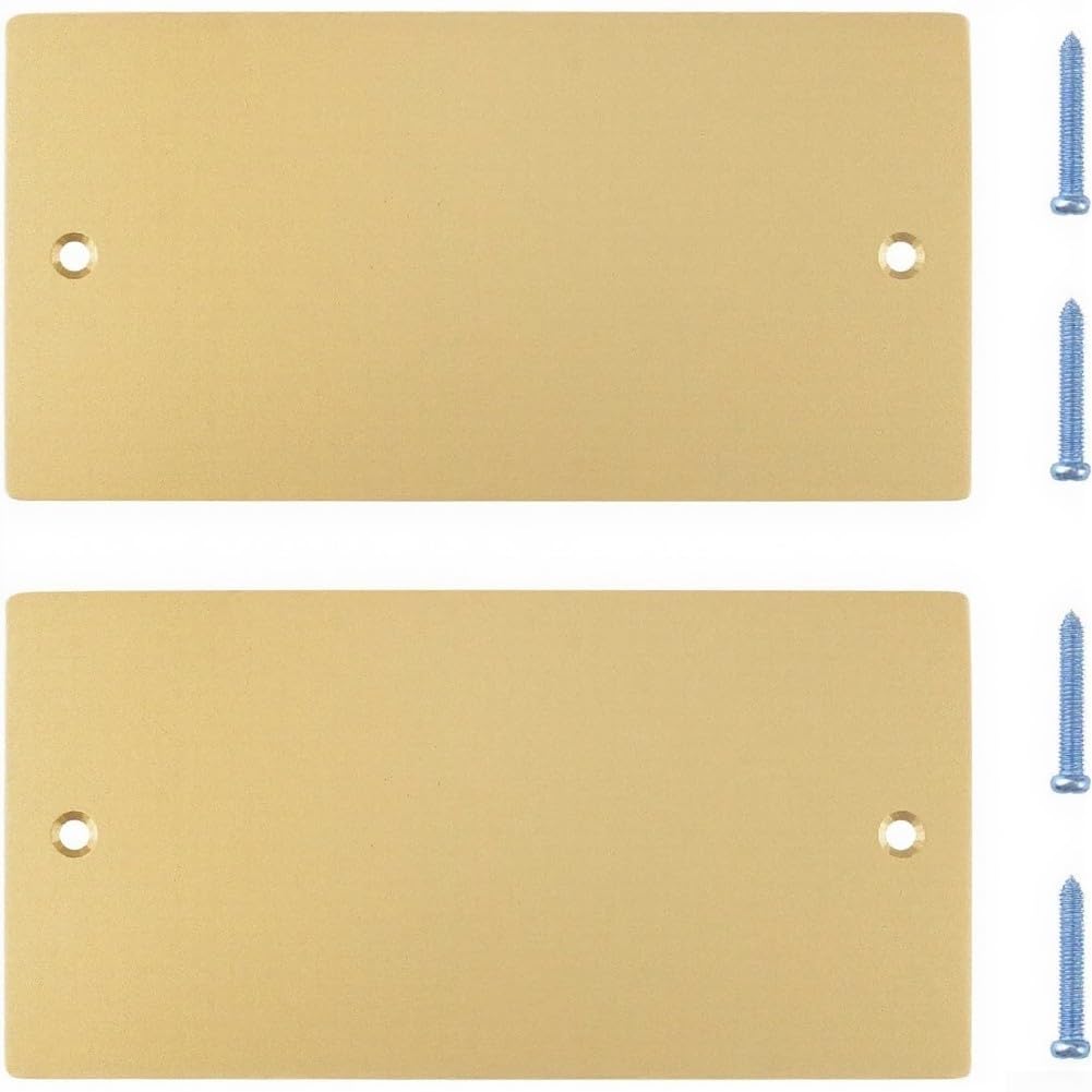 Placas de acero inoxidable doradas embellecedoras para ocultar agujeros de pared 2x