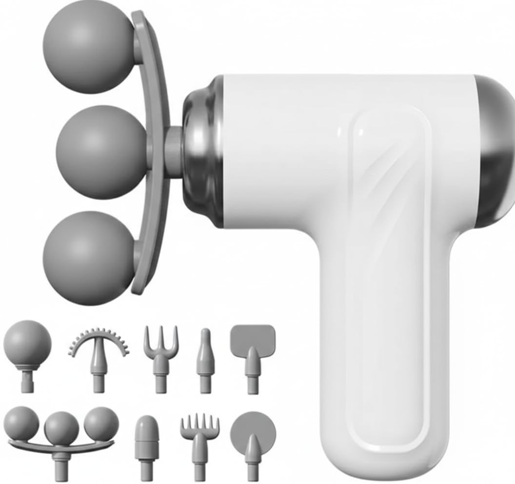 Massage Gun | Massage Machine for Body Pain | 9 Adjustable Heads for Deep Tissue, Muscle Relief for Back, Shoulder & Foot