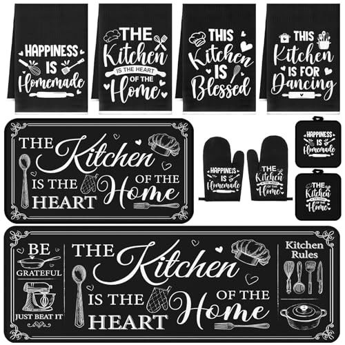Fourluoo 10 Pcs Farmhouse Kitchen Home Decor Set 4 Kitchen