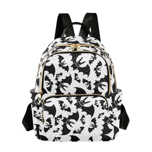 Image of Bats Halloween Mini Backpack Fashion Backpack Purse for Women,Handbag Shoulder Bag Casual Daypack, Ladies Gift for College Work (M)